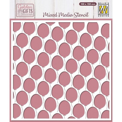 Nellie’s Choice Mixed Media Stencil sapluuna – Balloons