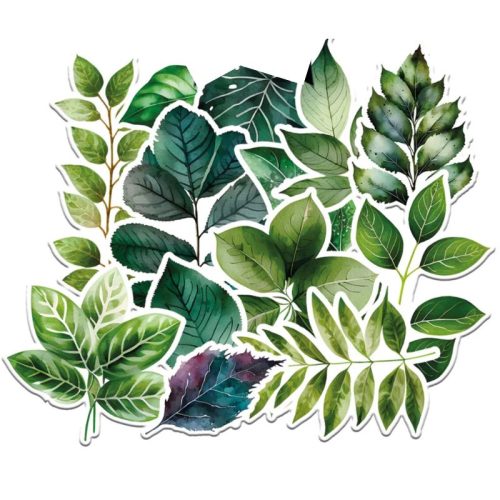 Paper Favourites Die-Cuts – Green Leaves #2 leikekuvat (24 kpl)