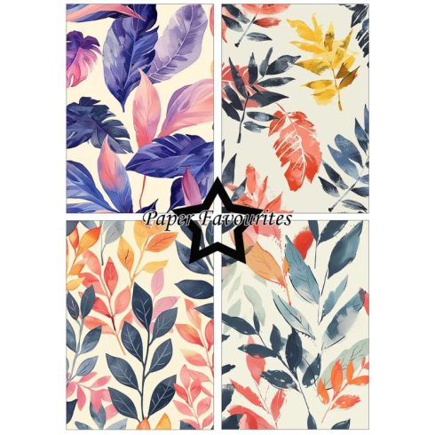 Paper Favourites – Brush Leaves paperilajitelma A5 1