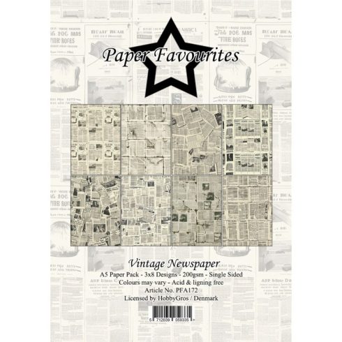 Paper Favourites – Vintage Newspaper paperilajitelma A5