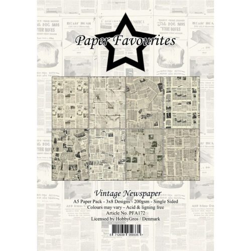 Paper Favourites – Vintage Newspaper paperilajitelma A5