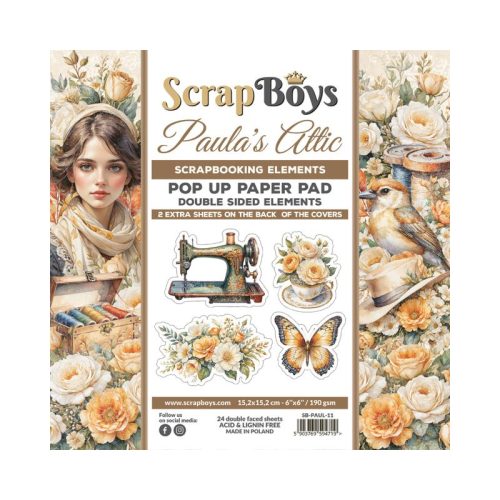 ScrapBoys – Paula´s Attic Pop-up Elements 15 x 15 cm
