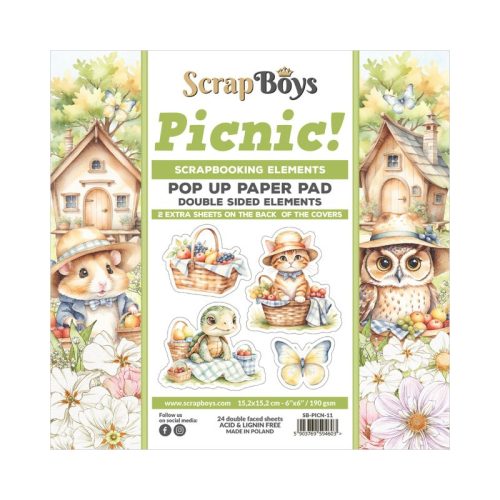 ScrapBoys – Picnic! Pop-up Elements 15 x 15 cm