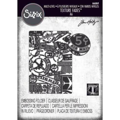 Sizzix Tim Holtz Multi-Level Texture Fades kohokuviointikansio – AIRMAIL (A6)