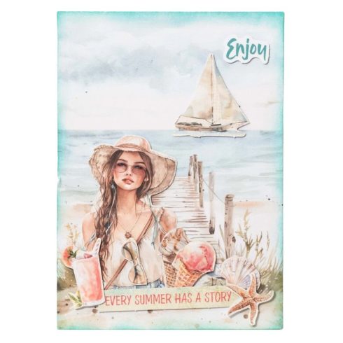 Studio Light Die Cut Designer Paper Pad – Summer Celebration paperilehtio A4 2