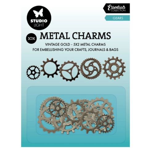 Studio Light – Metal Charms Gears metallikuviot (10 kpl)