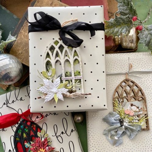 Tim Holtz – Chipboard Cathedral Windows koristepohjat (6 kpl) - Bild 5
