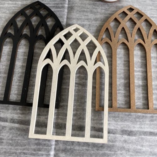 Tim Holtz – Chipboard Cathedral Windows koristepohjat (6 kpl) - Bild 2
