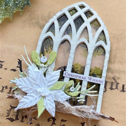 Tim Holtz Stampers Anonymous – Cathedral Windows koristepohja 4
