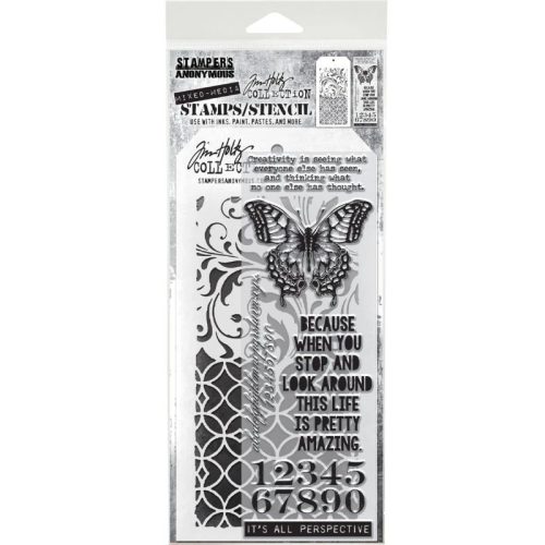 Tim Holtz Stampers Anonymous – Flourish and Latticework leimasinsetti + sapluuna - Image 5
