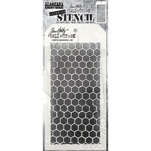 Tim Holtz Stampers Anonymous – Honeycomb sapluuna