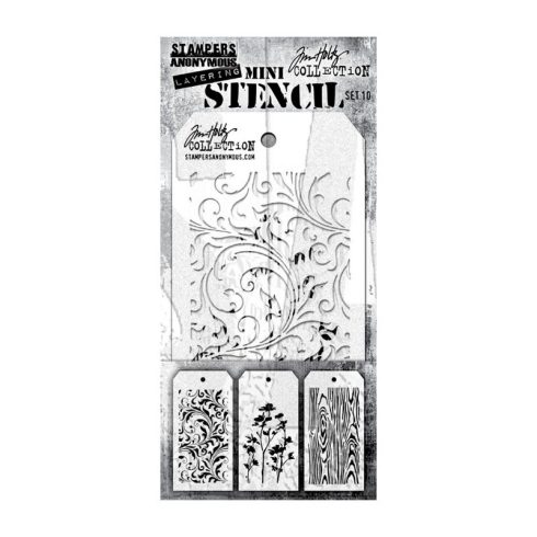 Tim Holtz Stampers Anonymous – Mini Set #10 sapluunat (3kpl)