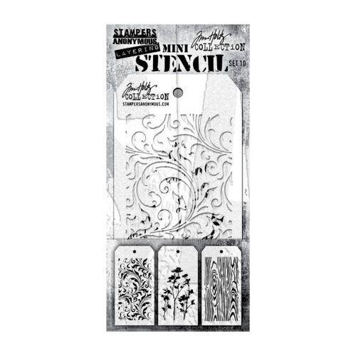 Tim Holtz Stampers Anonymous – Mini Set #10 sapluunat (3kpl)