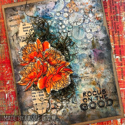 Tim Holtz Stampers Anonymous – Flower, Bubbles and Gingham leimasinsetti + sapluuna - Bild 3