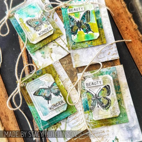 Tim Holtz Stampers Anonymous – Flutter, Floral and Trellis leimasinsetti + sapluuna - Bild 4