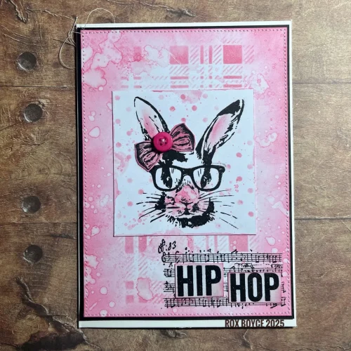 Tim Holtz Stampers Anonymous – Bunny, Plaid and Polkadot leimasinsetti + sapluuna - Image 5