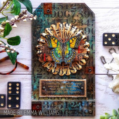 Tim Holtz Stampers Anonymous – Flourish and Latticework leimasinsetti + sapluuna - Image 3