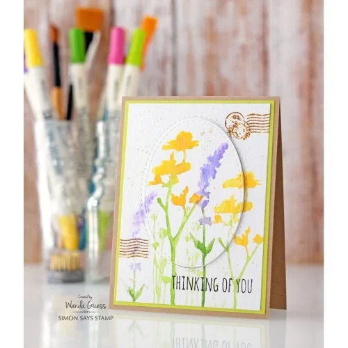 Tim Holtz Stampers Anonymous – Mesh, Typo and Wildflowers leimasinsetti + sapluuna - Bild 2