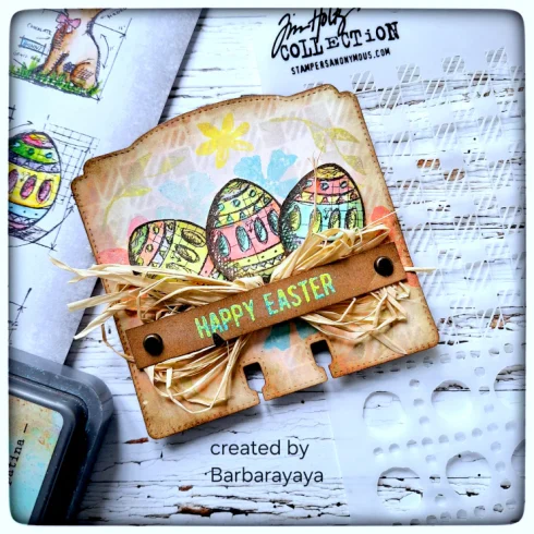 Tim Holtz Mini Blueprints Strip Easter Cling Rubber Stamps thmb005 easter