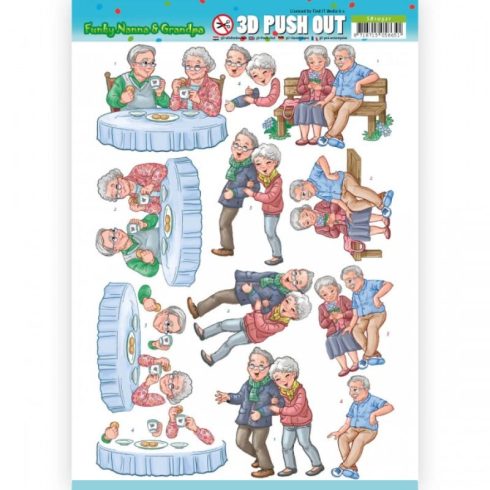 Yvonne Creations 3D-arkki – Funky Nanna & Grandpa Happy
