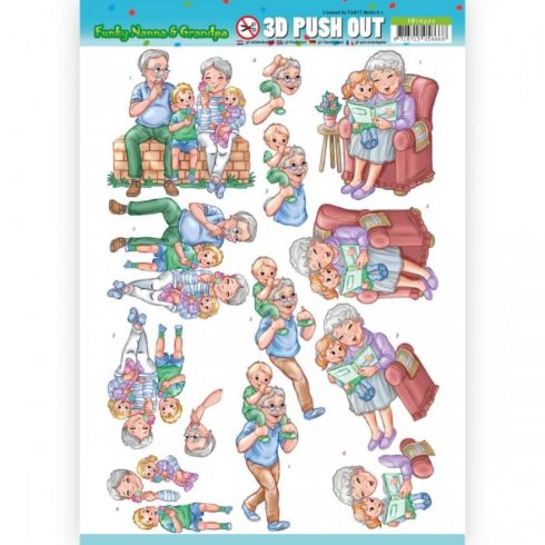 Yvonne Creations 3D-arkki – Funky Nanna & Grandpa Grandchildren