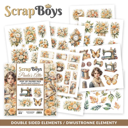 ScrapBoys – Paula´s Attic Pop-up Elements 15 x 15 cm - Bild 2