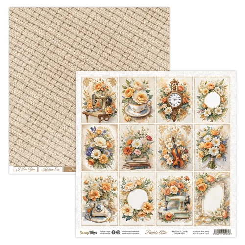 ScrapBoys – Paula´s Attic paperilehtiö 20 x 20 cm - Bild 7