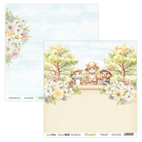 scrapboys picnic 8x8 inch paper pad sb picn 10 1
