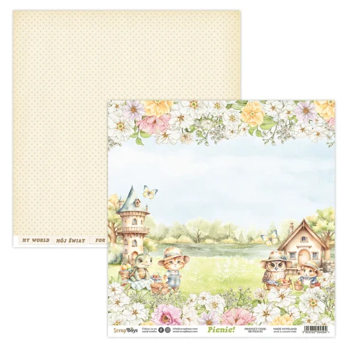 scrapboys picnic 8x8 inch paper pad sb picn 10