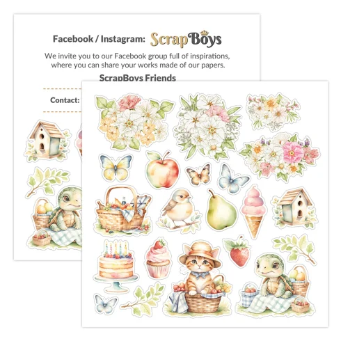 scrapboys picnic 8x8 inch paper pad sb picn 10 7