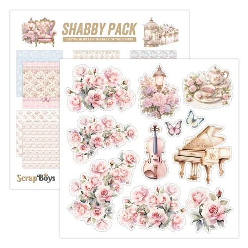 ScrapBoys – Shabby Pack paperilehtiö 20 x 20 cm - Bild 9