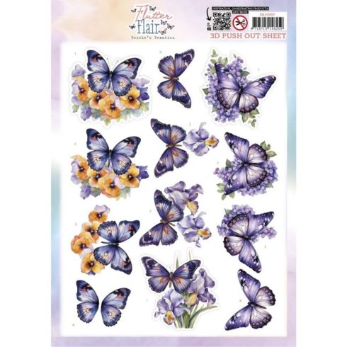 Berrie’s Beauties 3D-arkki – Flutter Flair Purple Flutters