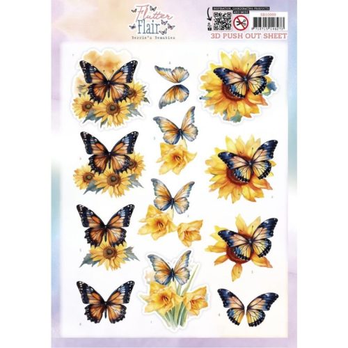Berrie’s Beauties 3D-arkki – Flutter Flair Yellow Flutters
