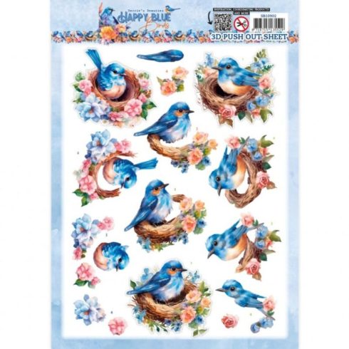 Berrie’s Beauties 3D-arkki – Happy Blue Birds Birds's Nest