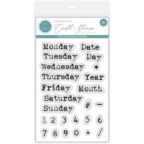 Craft Consortium Clear Stamps – Journal Days of the Week leimasinsetti