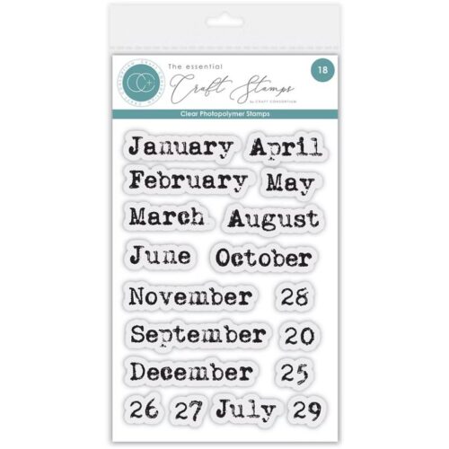 Craft Consortium Clear Stamps – Journal Months leimasinsetti