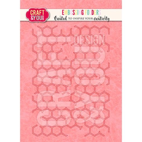 Craft & You Design kohokuviointikansio – HONEYCOMB BACKGROUND (A6)