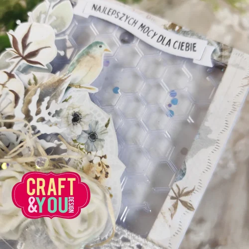 Craft & You Design kohokuviointikansio – HONEYCOMB BACKGROUND (A6) - Bild 3