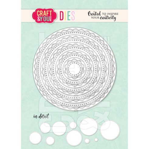 Craft & You Design stanssi – CIRCLES BASE DECORATIVE STITCHES