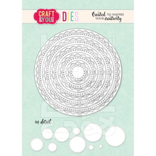 Craft & You Design stanssi – CIRCLES BASE DECORATIVE STITCHES