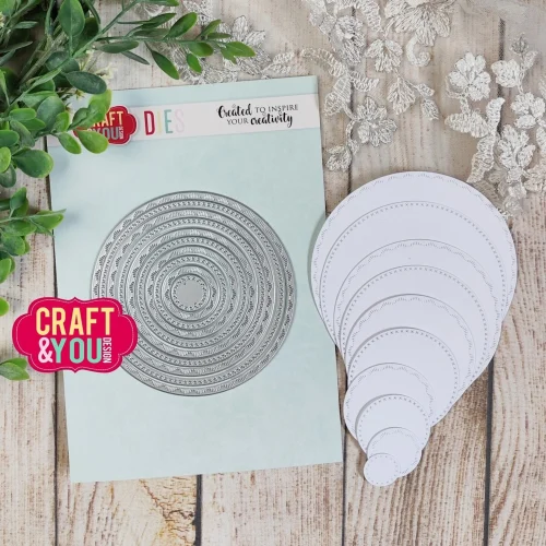 Craft & You Design stanssi – CIRCLES BASE DECORATIVE STITCHES - Image 2