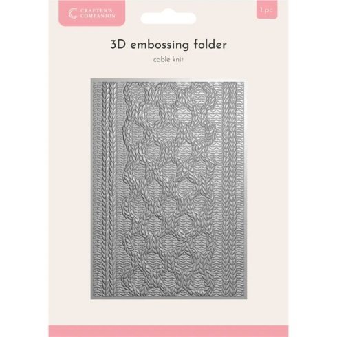 Crafter’s Companion 3D kohokuviointikansio – CABLE KNIT