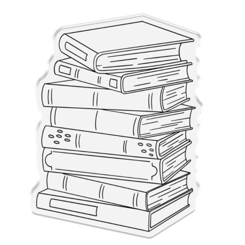 Crafters Companion Stamp – Stack of Books leimasin 2