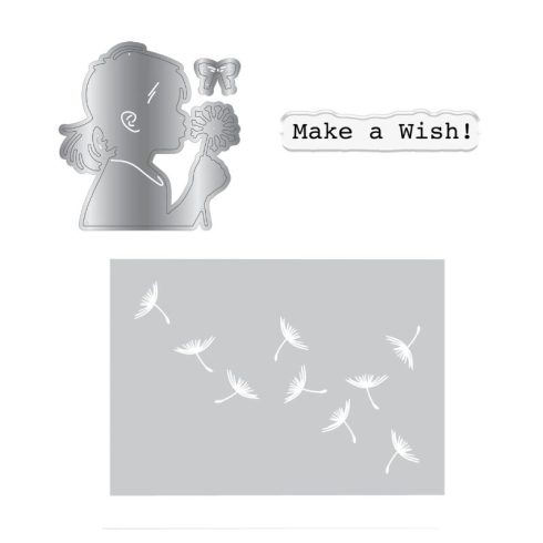 Crafters Companion stanssi leimasin sapluuna – MAKE A WISH 1