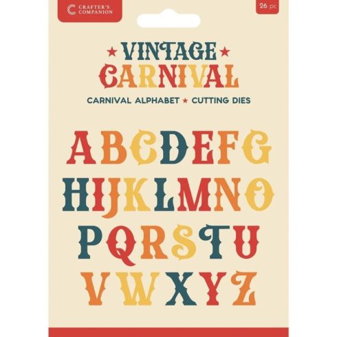 Crafter’s Companion stanssi – CARNIVAL ALPHABET