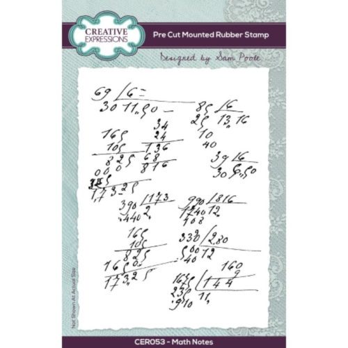 Creative Expressions Rubber Stamp – Math Notes leimasin