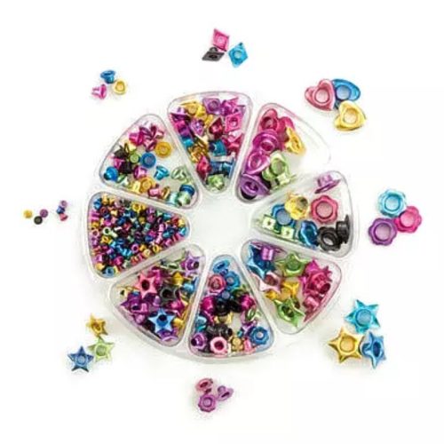 Metallic Eyelet Kit Assorted – sirkat metallinhohtoinen lajitelma (406 kpl) - Bild 2