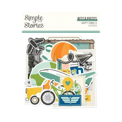 Simple Stories – Bits & Pieces Happy Travels leikekuvat (56 kpl) - Bild 2