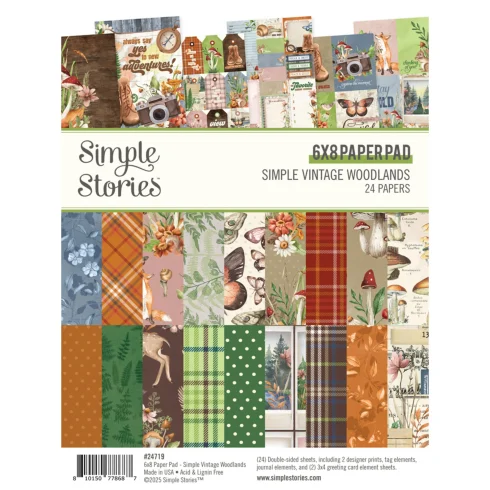 Simple Stories – Simple Vintage Woodlands paperilehtiö (6″x8″)