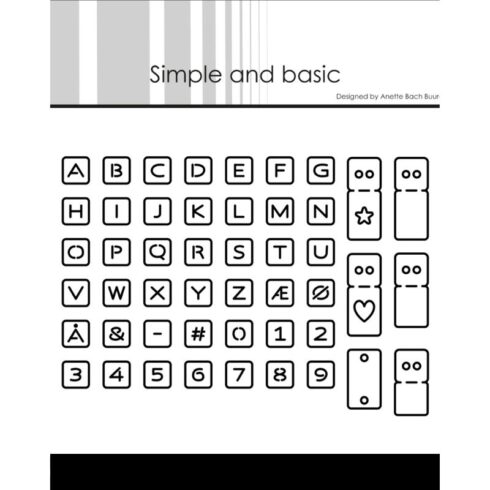 Simple and Basic stanssi – ALPHABET CHIPS